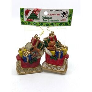 Vintage Christmas Tree Ornaments, Plastic From 80's  W Tags